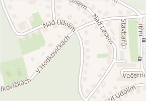 Nad údolím v obci Praha - mapa ulice
