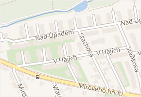 Nad úpadem v obci Praha - mapa ulice
