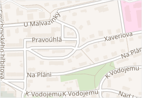 Nad Václavkou v obci Praha - mapa ulice