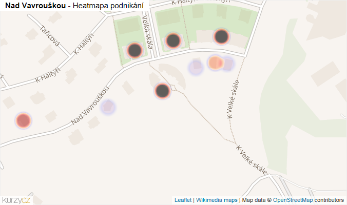Mapa Nad Vavrouškou - Firmy v ulici.