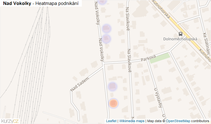 Mapa Nad Vokolky - Firmy v ulici.
