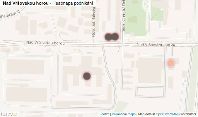 Mapa Nad Vršovskou horou - Firmy v ulici.