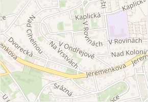 Nad vrstvami v obci Praha - mapa ulice