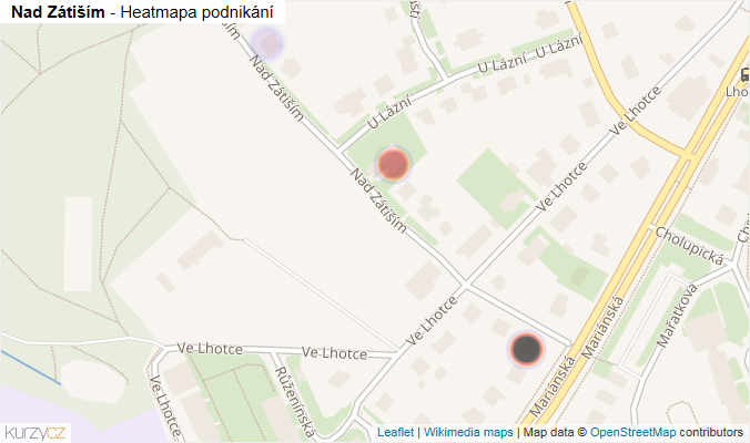 Mapa Nad Zátiším - Firmy v ulici.
