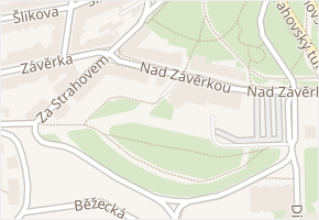 Nad Závěrkou v obci Praha - mapa ulice