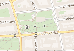 náměstí Jiřího z Poděbrad v obci Praha - mapa ulice