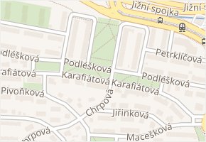 náměstí Mezi zahrádkami v obci Praha - mapa ulice