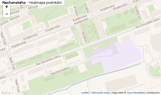Mapa Nechanského - Firmy v ulici.