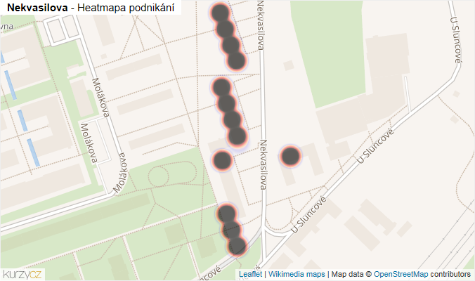 Mapa Nekvasilova - Firmy v ulici.