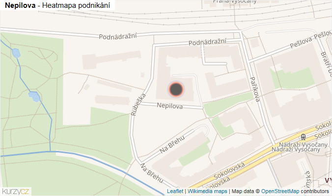 Mapa Nepilova - Firmy v ulici.