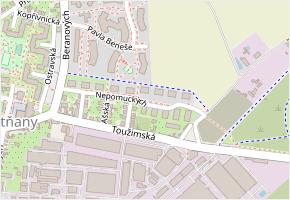 Nepomuckých v obci Praha - mapa ulice