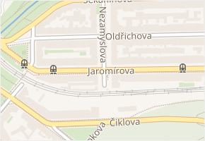 Nezamyslova v obci Praha - mapa ulice