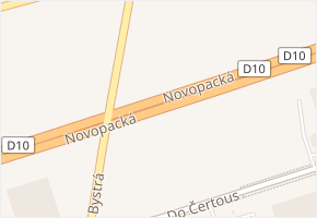 Novopacká v obci Praha - mapa ulice