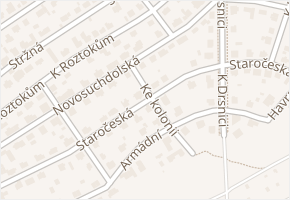 Novosuchdolská v obci Praha - mapa ulice