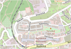 Nyklíčkova v obci Praha - mapa ulice