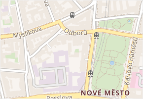 Odborů v obci Praha - mapa ulice
