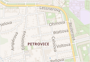 Ohmova v obci Praha - mapa ulice