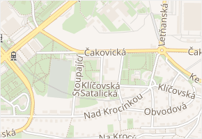 Okřínecká v obci Praha - mapa ulice