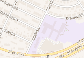 Olešská v obci Praha - mapa ulice