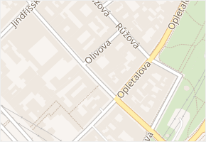 Olivova v obci Praha - mapa ulice