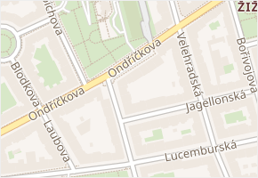 Ondříčkova v obci Praha - mapa ulice