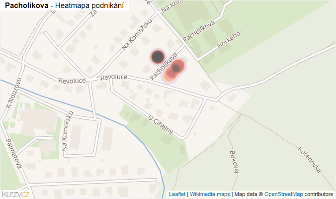 Mapa Pacholíkova - Firmy v ulici.