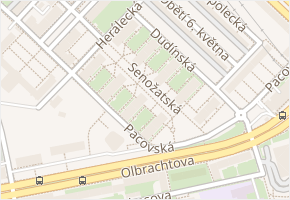 Pacovská v obci Praha - mapa ulice