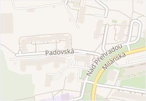 Padovská v obci Praha - mapa ulice