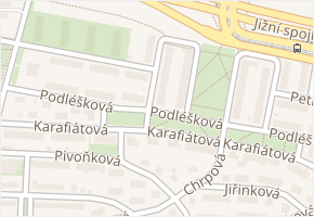 Pampelišková v obci Praha - mapa ulice