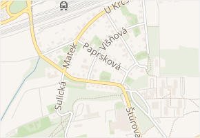 Paprsková v obci Praha - mapa ulice