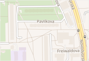 Pavlíkova v obci Praha - mapa ulice