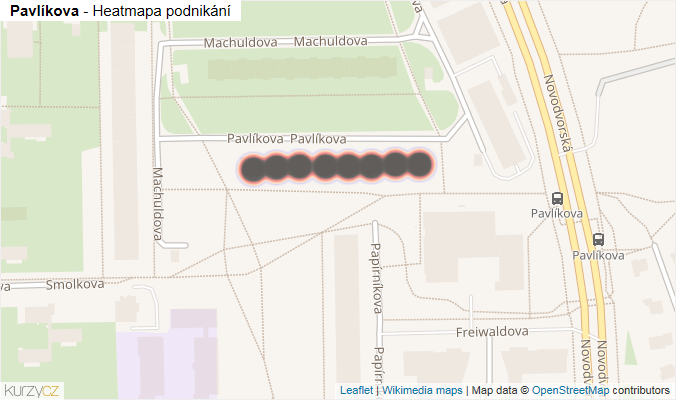 Mapa Pavlíkova - Firmy v ulici.