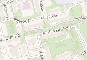 Pejevové v obci Praha - mapa ulice