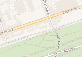 Pernerova v obci Praha - mapa ulice