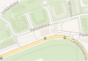 Pertoldova v obci Praha - mapa ulice