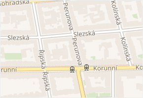 Perunova v obci Praha - mapa ulice