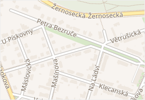 Petra Bezruče v obci Praha - mapa ulice