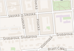 Písecká v obci Praha - mapa ulice