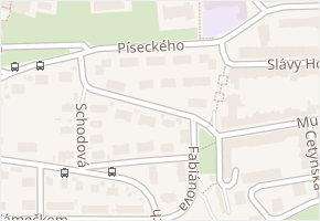Píseckého v obci Praha - mapa ulice
