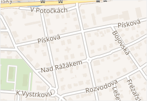 Písková v obci Praha - mapa ulice