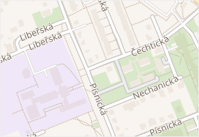 Písnická v obci Praha - mapa ulice