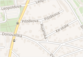 Pištěkova v obci Praha - mapa ulice
