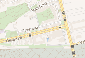 Pitterova v obci Praha - mapa ulice
