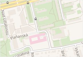 Plaňanská v obci Praha - mapa ulice