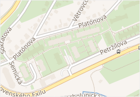 Platónova v obci Praha - mapa ulice