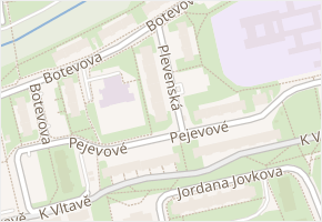 Plevenská v obci Praha - mapa ulice