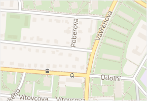 Poberova v obci Praha - mapa ulice