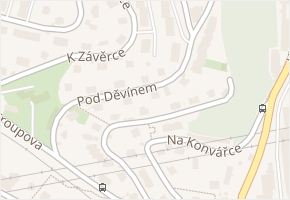 Pod Děvínem v obci Praha - mapa ulice