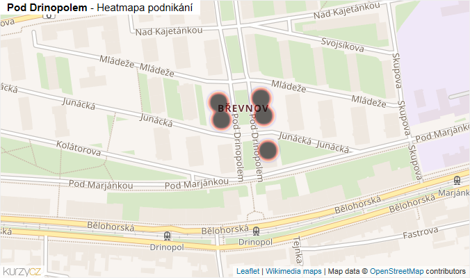 Mapa Pod Drinopolem - Firmy v ulici.