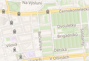 Pod hotelem v obci Praha - mapa ulice